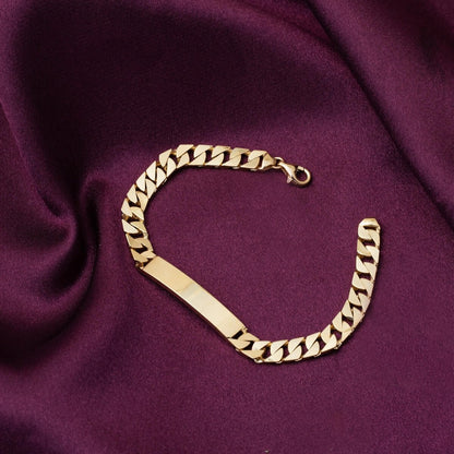 14K Yellow Gold Children's Name ID Bracelet