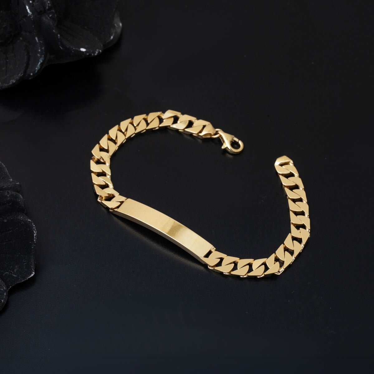 14K Yellow Gold Children's Name ID Bracelet