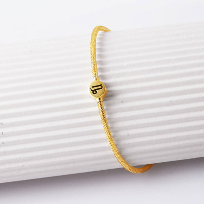 14K Yellow Gold Capricorn Zodiac Italian Bracelet