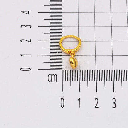 22K Yellow Gold Heart Dangle Earrings (2.5 g)