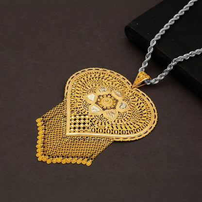 14K Yellow Gold Indian Style Pendant (25.62 g)