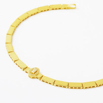 14K Yellow Gold Cagla Enamel Bracelet (3.7 g)