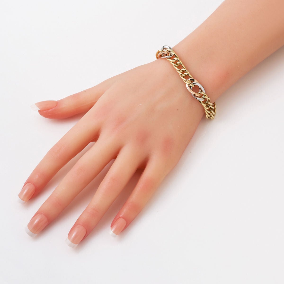 14K Yellow Gold Chain Hallow Bracelet
