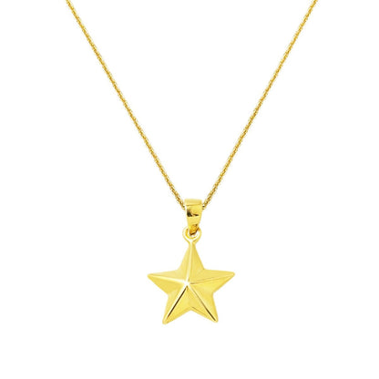 14K Yellow Gold Small Star Necklace