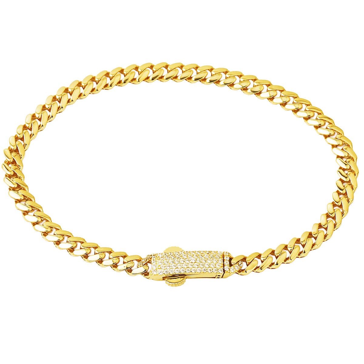 14K Yellow Gold Women's Curb Bracelet