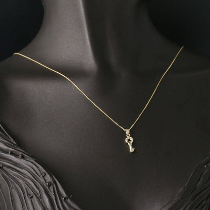 14K Yellow Gold Key Necklace