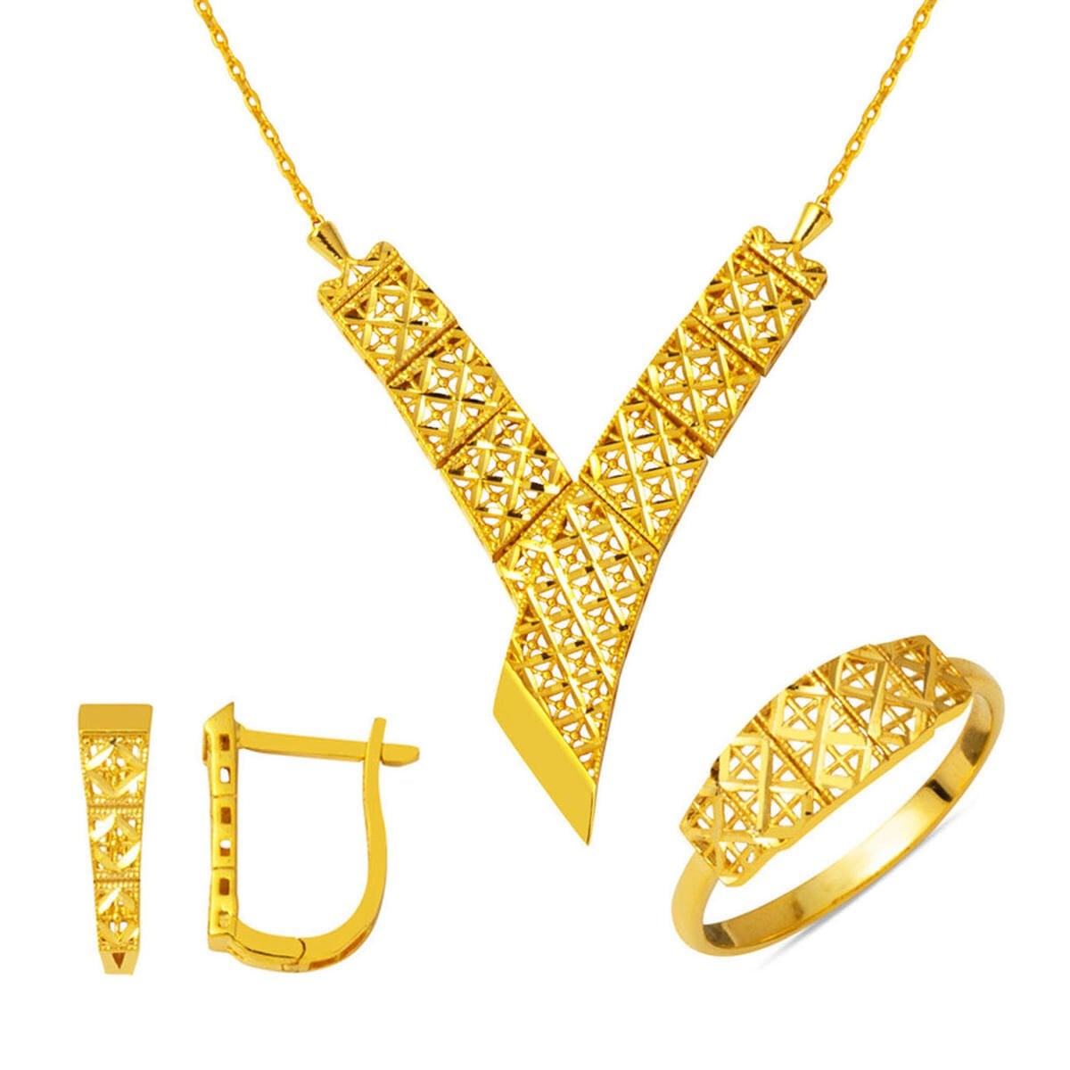 22K Yellow Gold Mini Jewelry Set