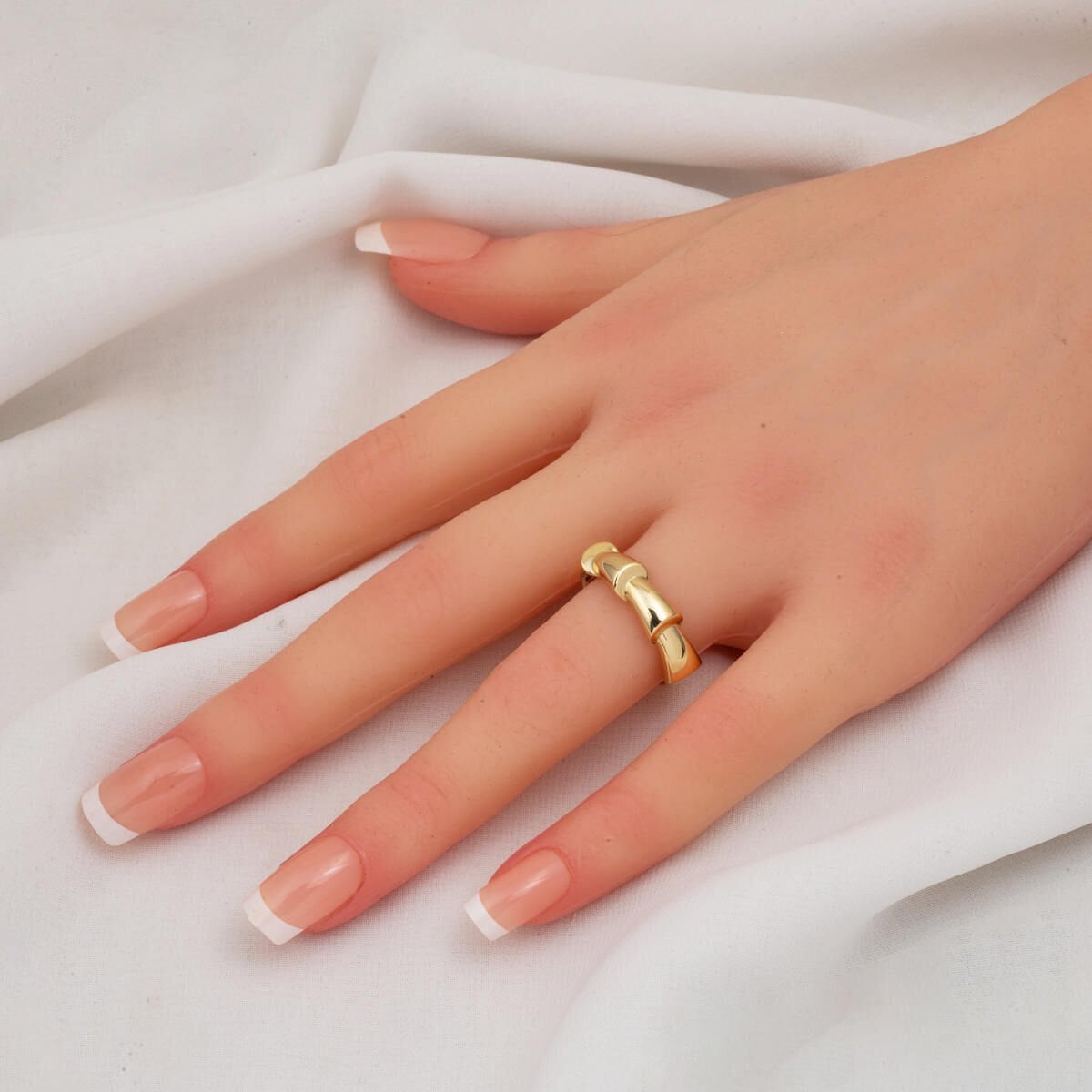 14K Yellow Gold Silone Ring