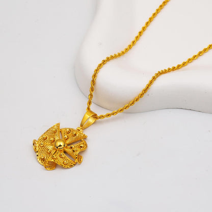 14K Yellow Gold Gold Bead Filigree Necklace