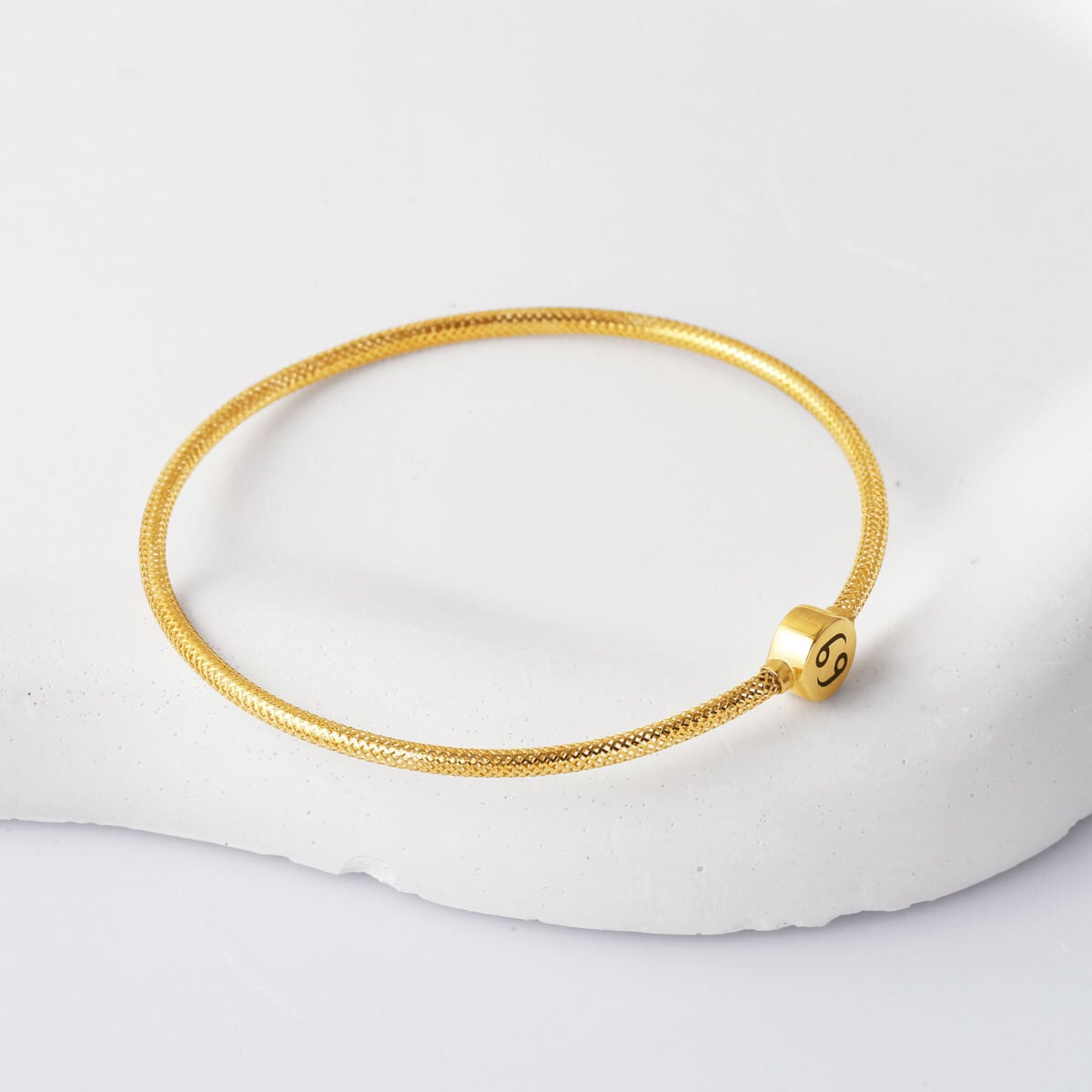 14K Yellow Gold Cancer Zodiac Italian Bracelet