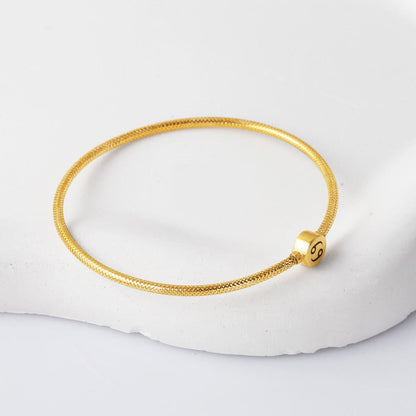 14K Yellow Gold Cancer Zodiac Italian Bracelet