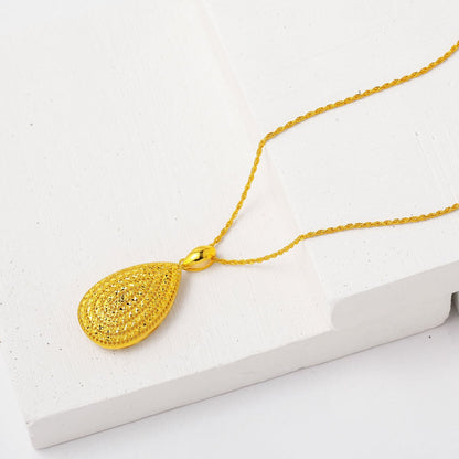 14K Yellow Gold Teardrop Bridal Necklace