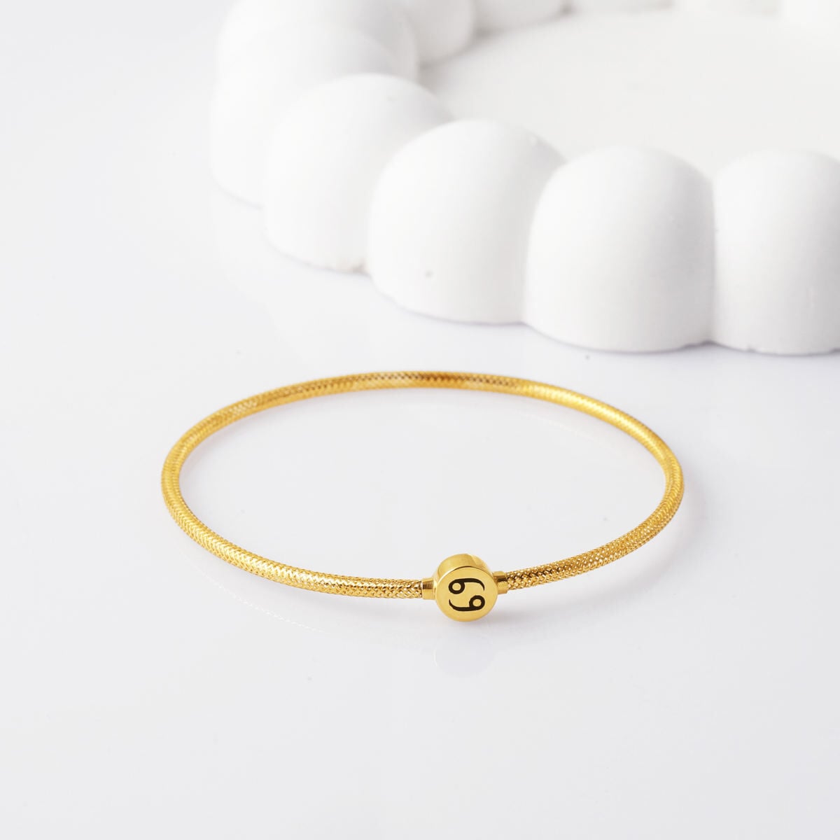 14K Yellow Gold Cancer Zodiac Italian Bracelet