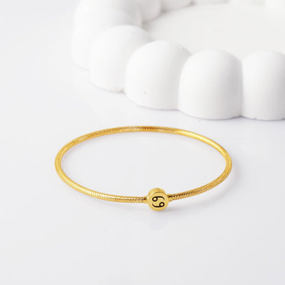 14K Yellow Gold Cancer Zodiac Italian Bracelet