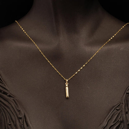 14K Yellow Gold Balloon Initial I Necklace