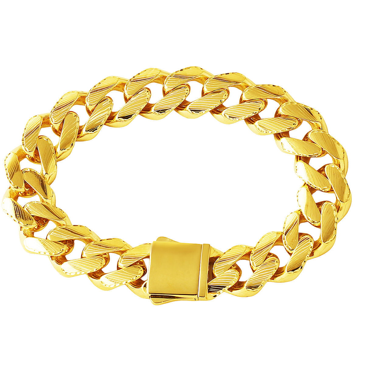 14K Yellow Gold Sirius Curb Bracelet