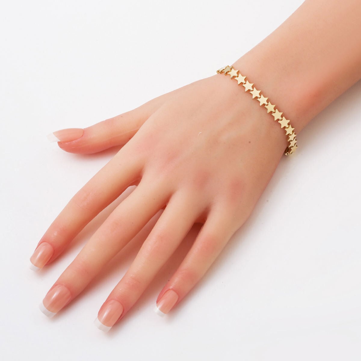 14K Yellow Gold Star Path Bracelet
