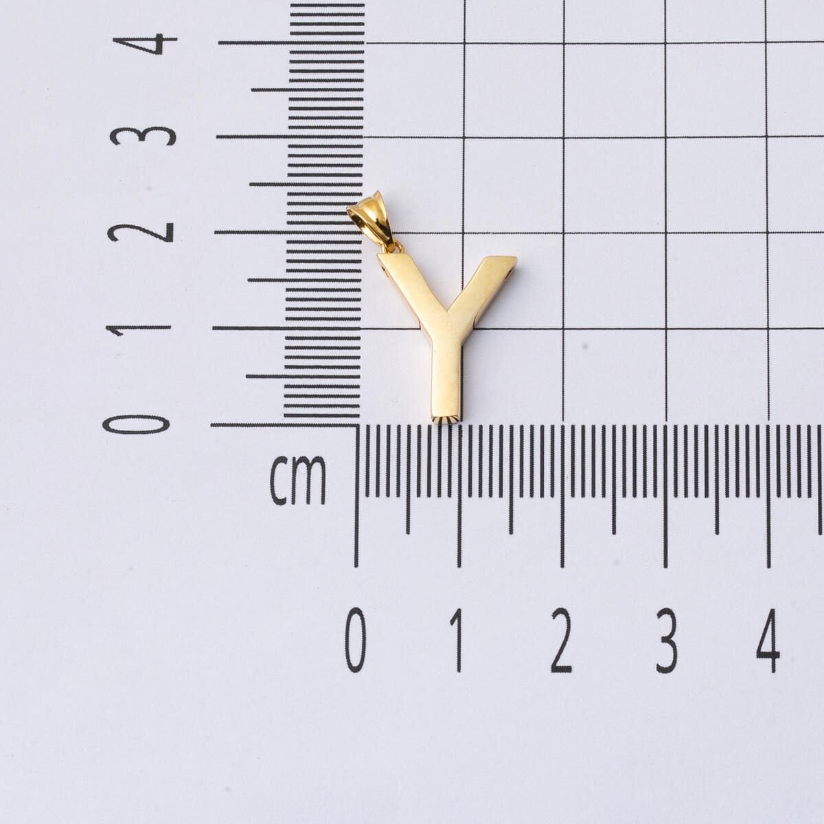 14K Yellow Gold Classic Y Initial Necklace