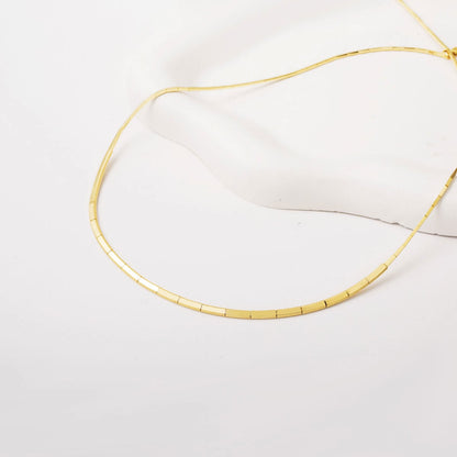 14K Yellow Gold Full Moon Ajda Necklace