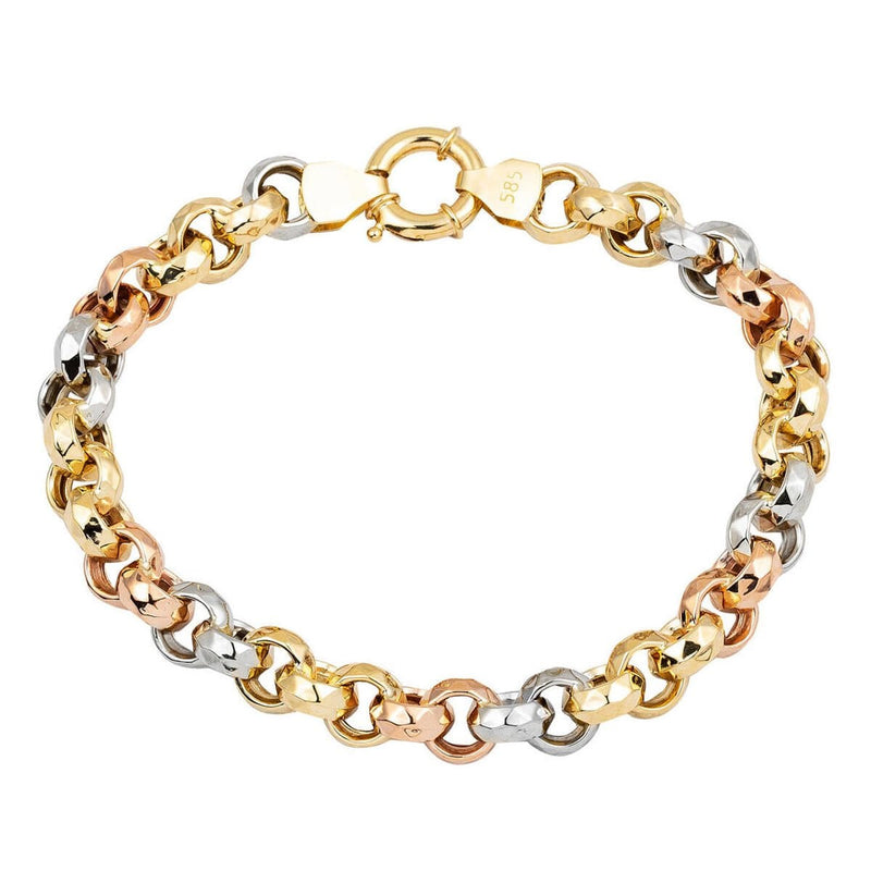 14K Yellow Gold Colored Hoop Minimalist Bracelet