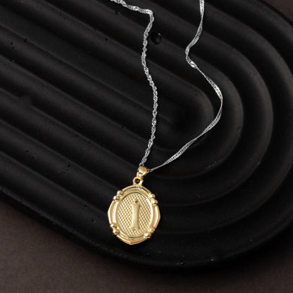 14K Yellow Gold Italian Initial I Pendant