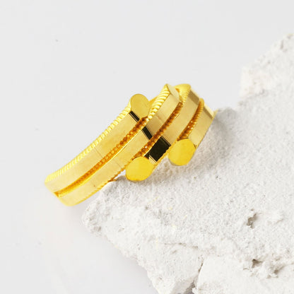 14K Yellow Gold Ajda Studded Ring