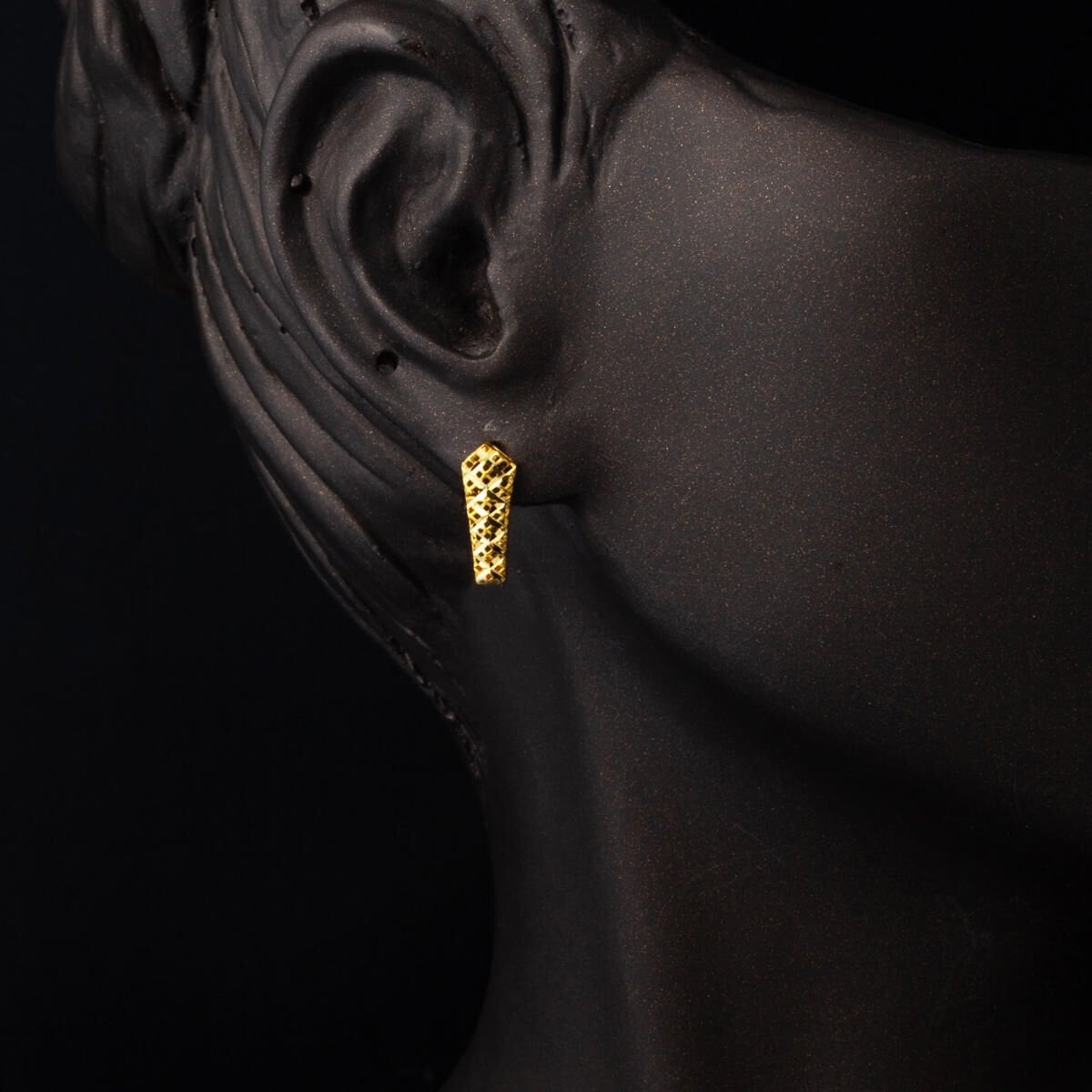22K Yellow Gold Minimalist Earrings