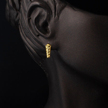 22K Yellow Gold Minimalist Earrings