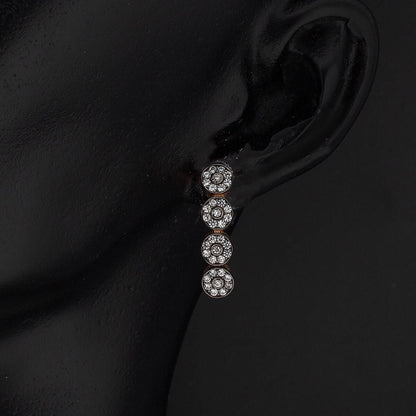 14K Rose Gold Efruz Cubic Zirconia Necklace and Earrings Set
