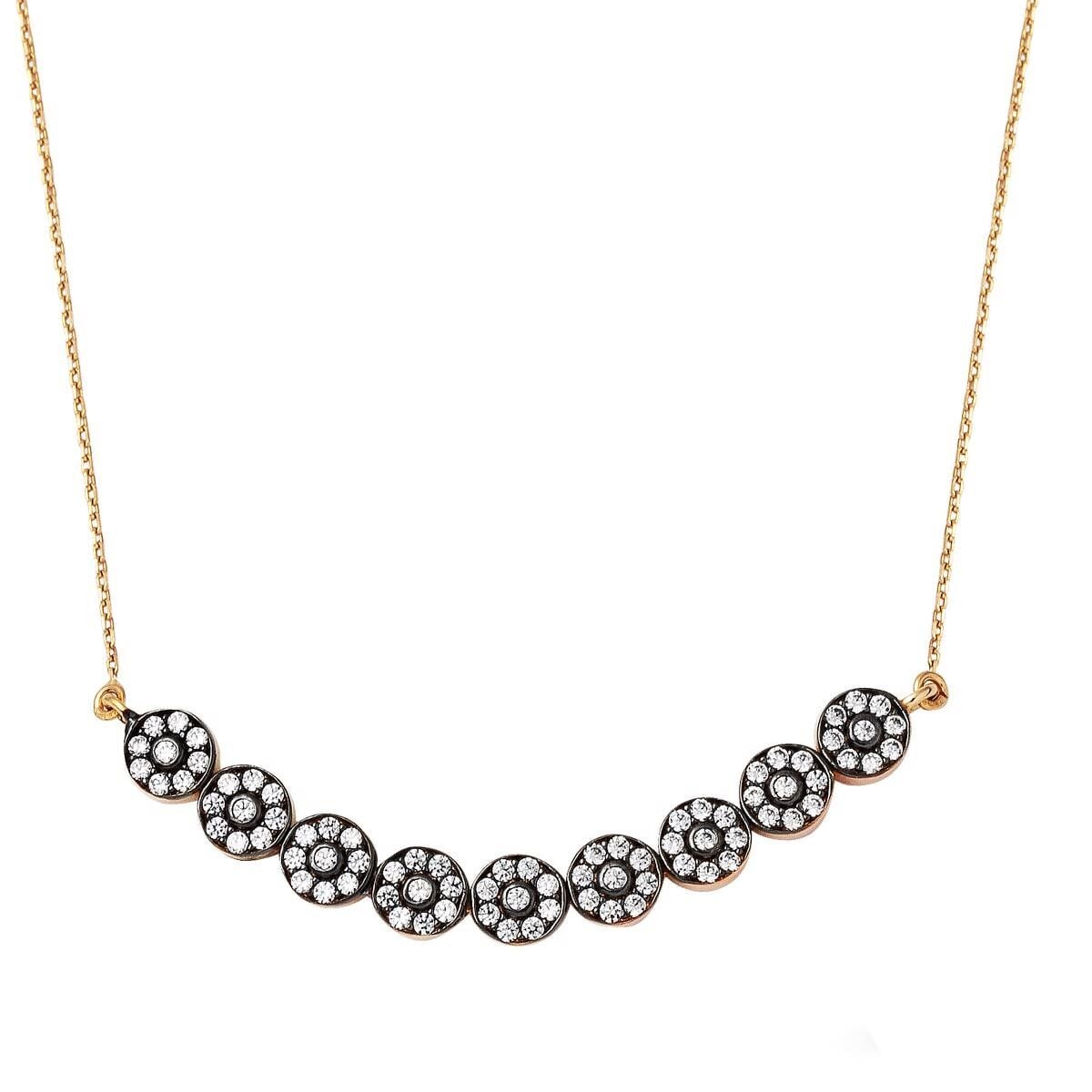 14K Rose Gold Efruz Cubic Zirconia Necklace and Earrings Set