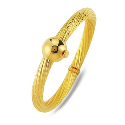 22K Yellow Gold Erzurum Twisted Bangle (30 g)