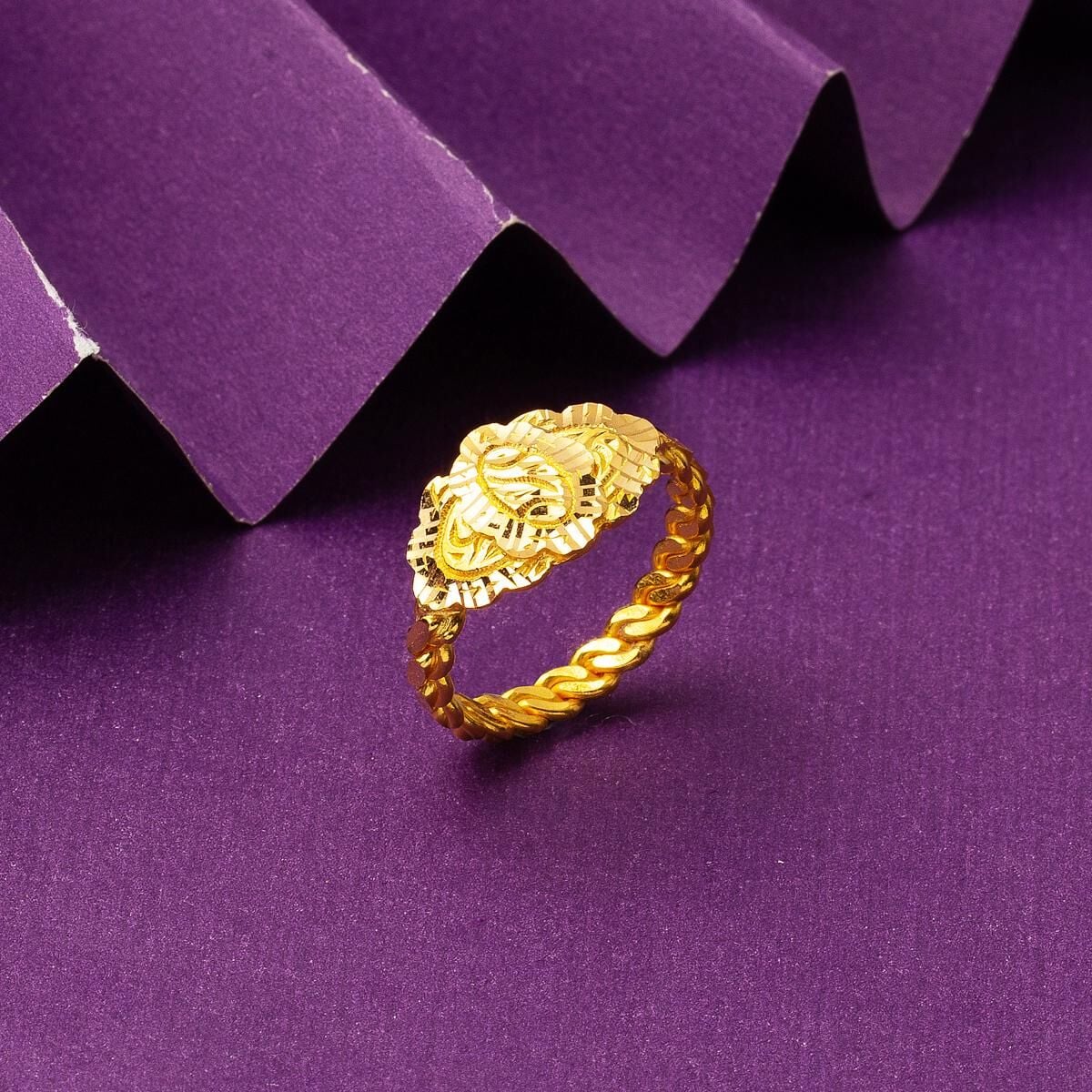 22K Yellow Gold Erzurum Twisted Ring (6.05 g)
