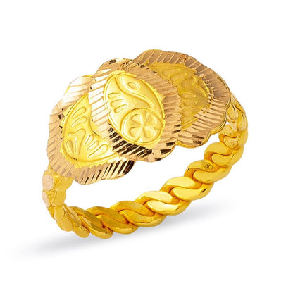 22K Yellow Gold Erzurum Twisted Ring (4.58 g)