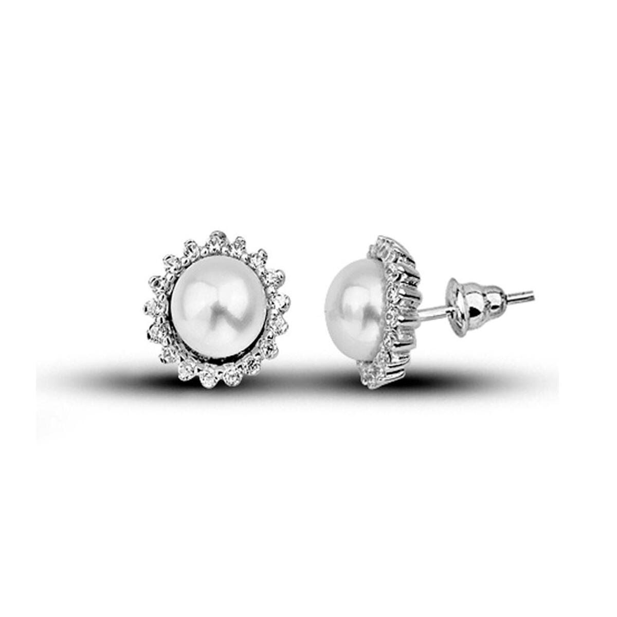 14K White Gold Este Pearl Jewelry Set