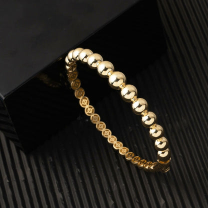 14K Yellow Gold Eterna Hinged Cuff Bangle