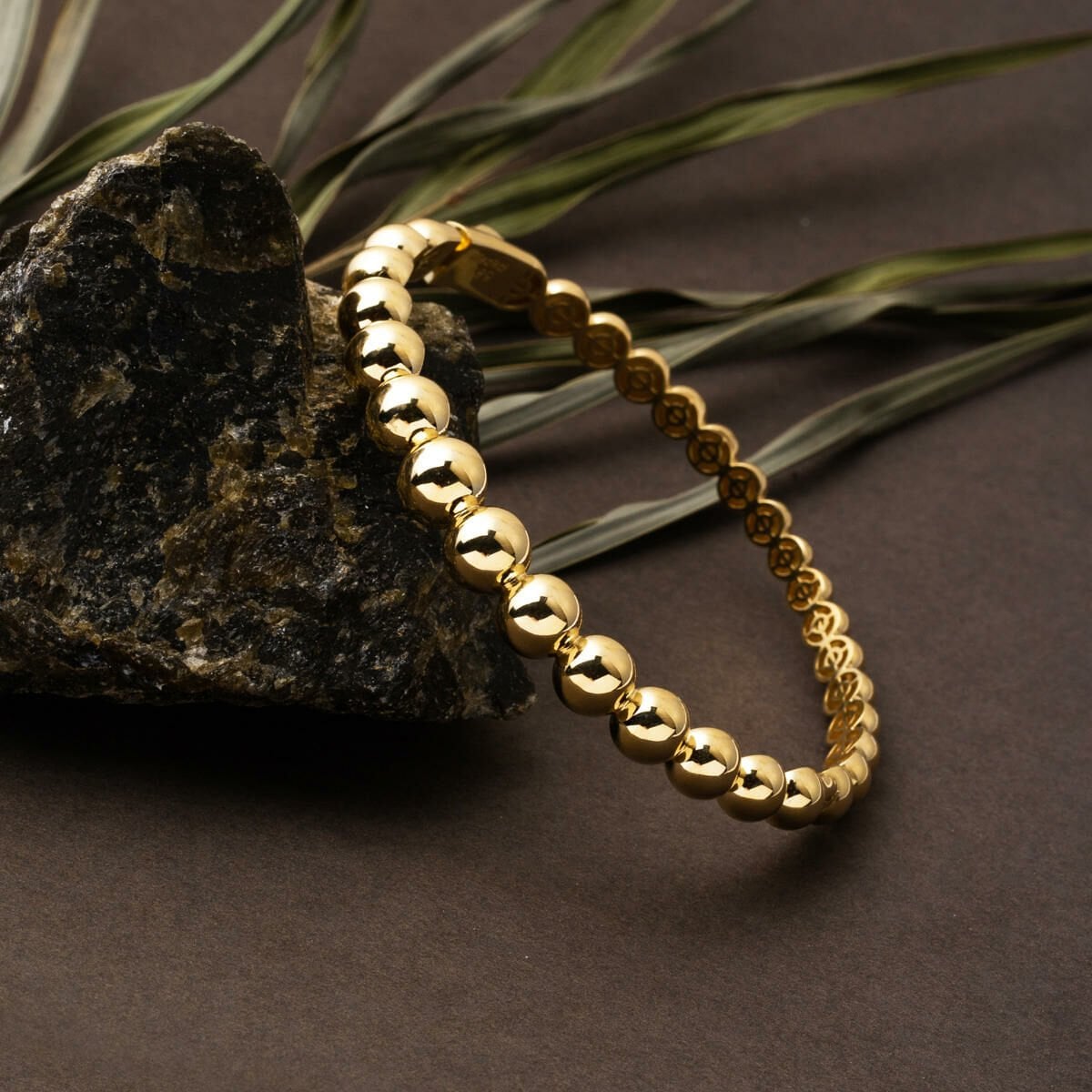 14K Yellow Gold Eterna Hinged Cuff Bangle