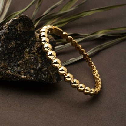 14K Yellow Gold Eterna Hinged Cuff Bangle