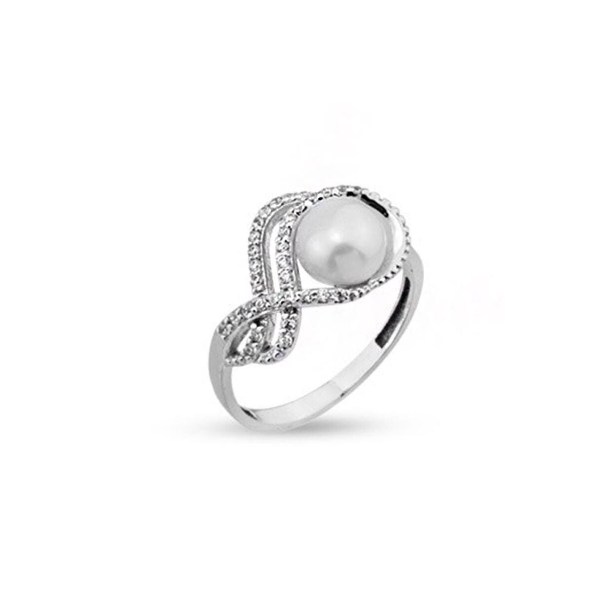 14K White Gold Etna Pearl Bridal Set