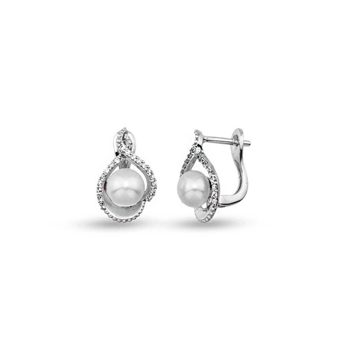 14K White Gold Etna Pearl Bridal Set