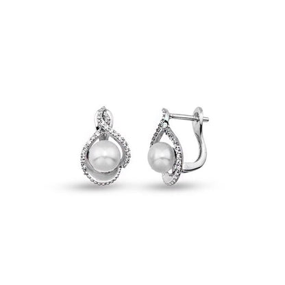 14K White Gold Etna Pearl Bridal Set