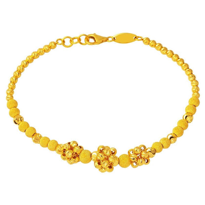 22K Yellow Gold Designer Inspired Ball Adorned Bracelet