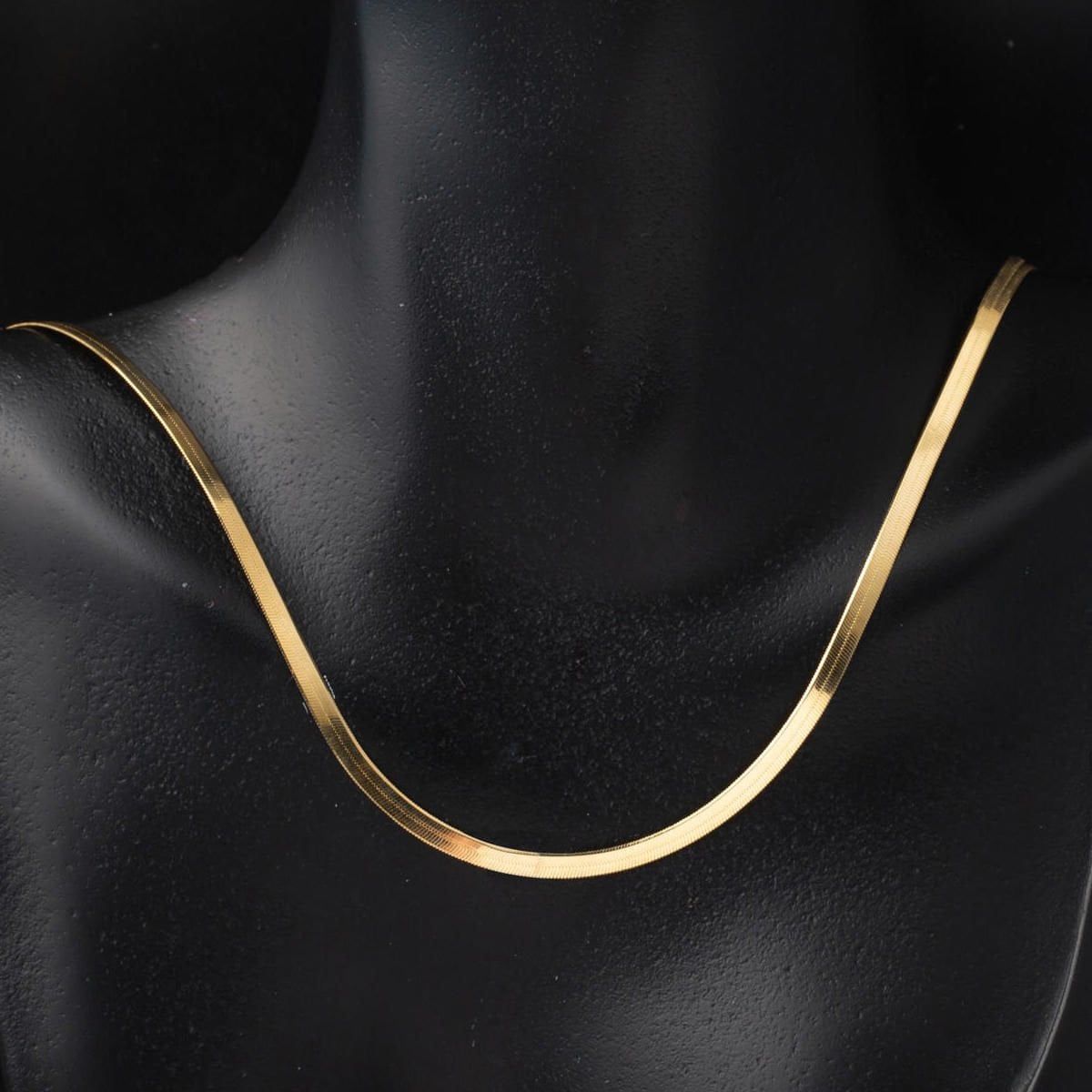 14K Yellow Gold Flat Chain 45 cm