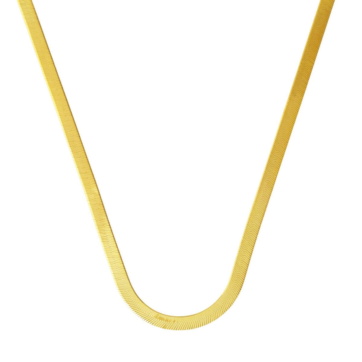 14K Yellow Gold Flat Chain 45 cm