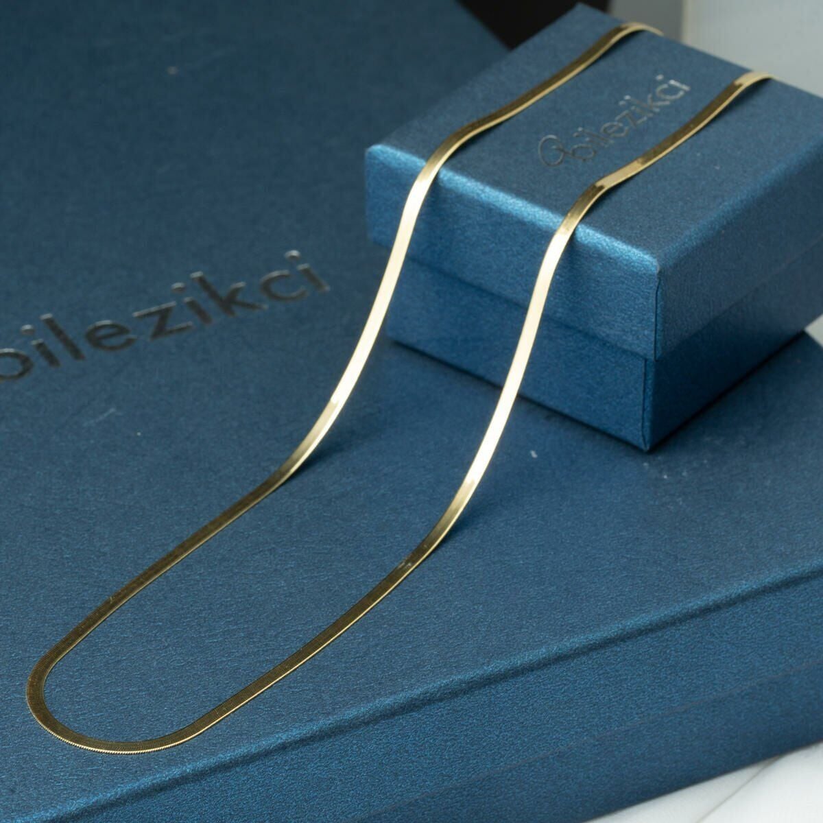 14K Yellow Gold Flat Chain