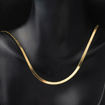 14K Yellow Gold Flat Chain
