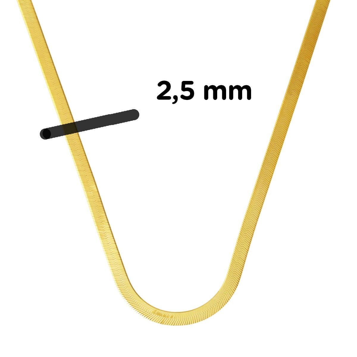 14K Yellow Gold Flat Chain