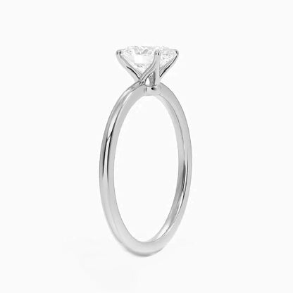 14K Gold 1 Ct Oval Moissanite Solitaire Ring