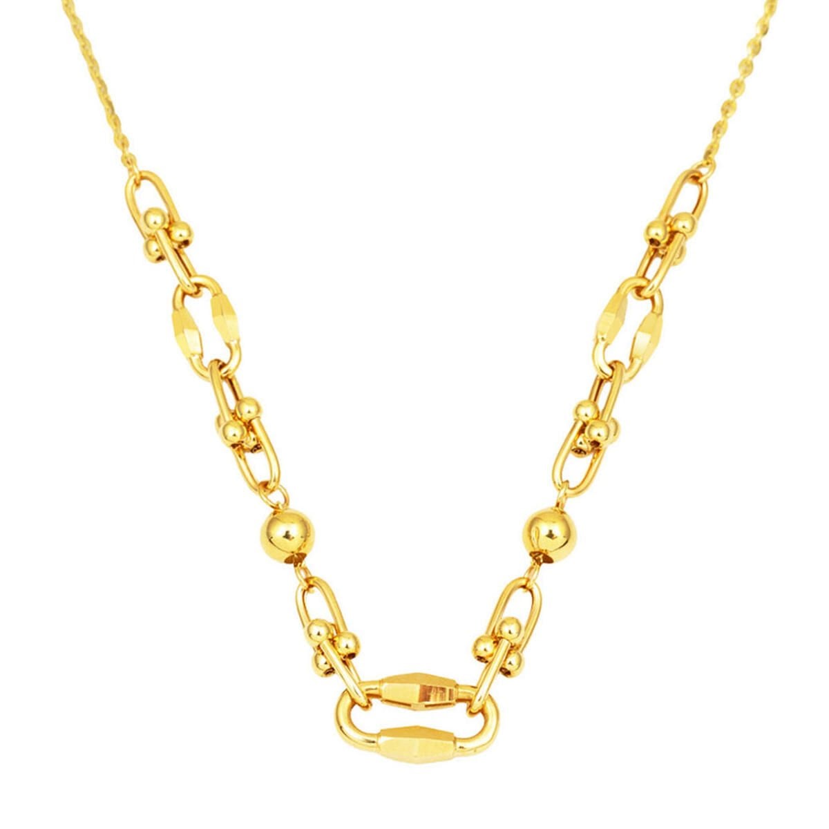 14K Yellow Gold Designer Inspired Chain Necklace (8.03 g)
