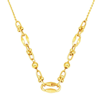 14K Yellow Gold Designer Inspired Chain Necklace (8.03 g)