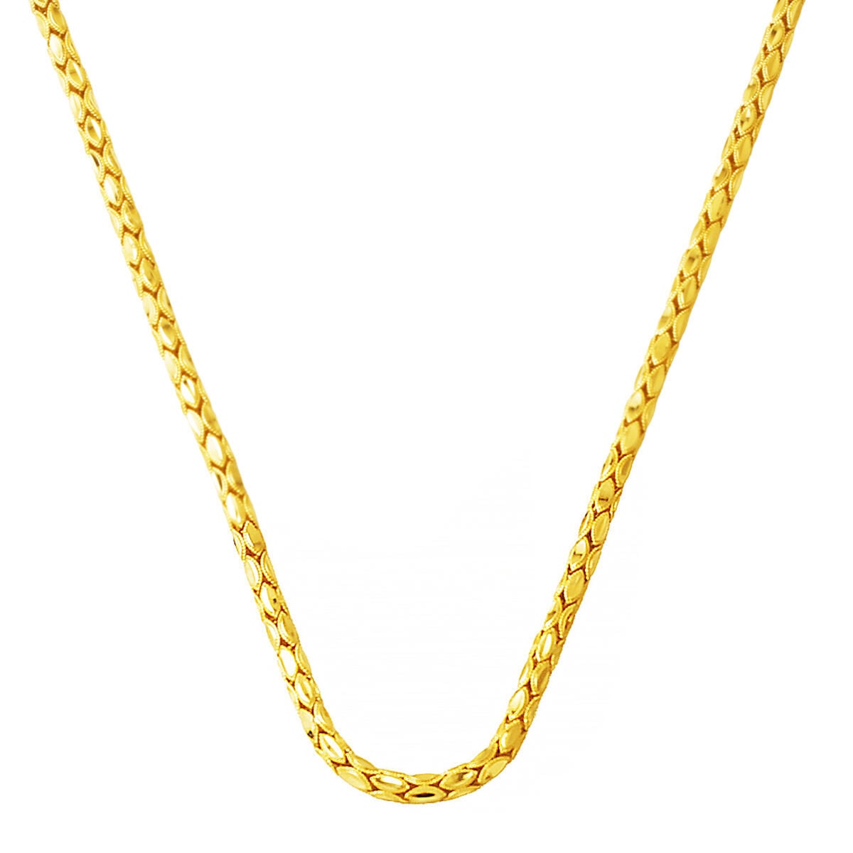 14K Yellow Gold Hittite Italian Chain Necklace